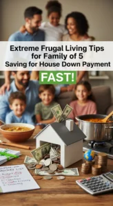 Extreme Frugal Living Tips for Family of 5 Saving for House Down Payment Fast