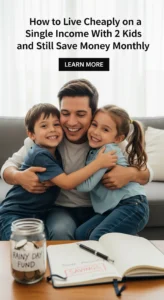 How to Live Cheaply on Single Income With 2 Kids and Still Save Money Monthly